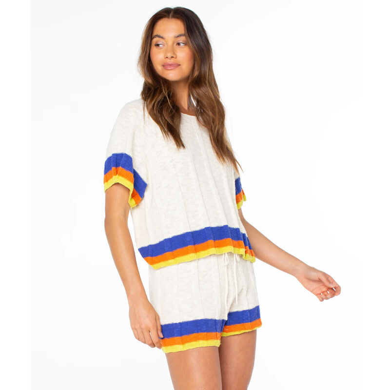 Roxy Cabana Club Tee Stripe Top Womens image number 1