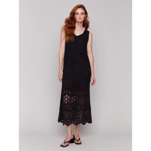 Charlie B Crochet Sleeveless Maxi Dress Womens