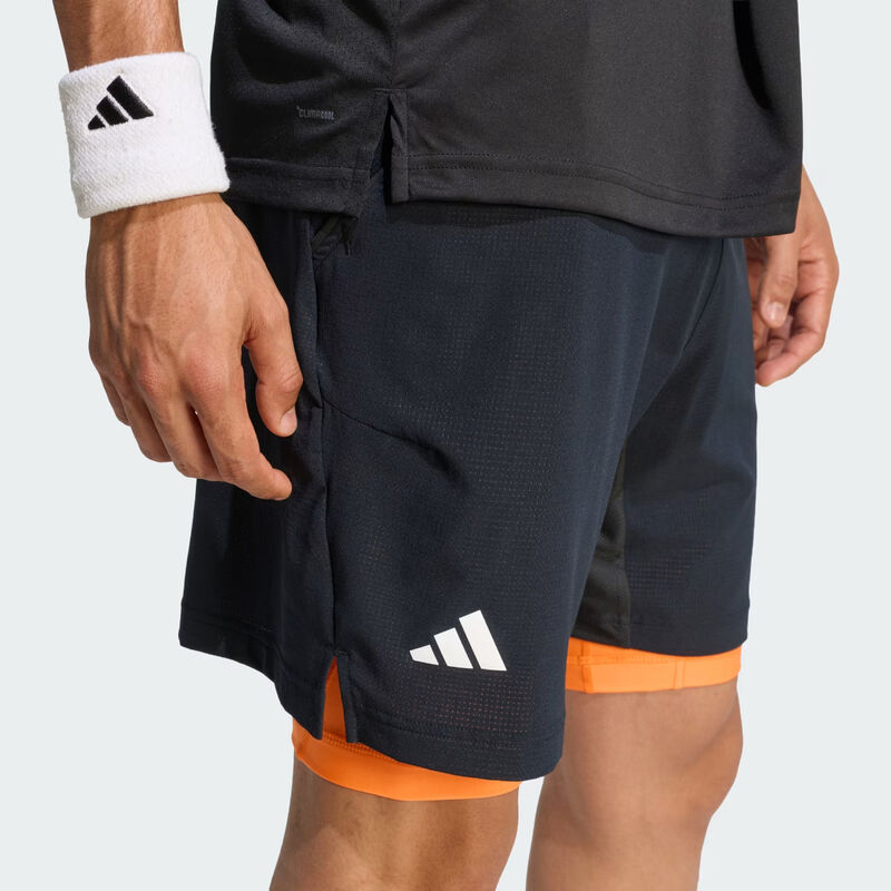 Adidas Tennis Climacool Shorts & Inner Shorts Set Mens - Black image number 3