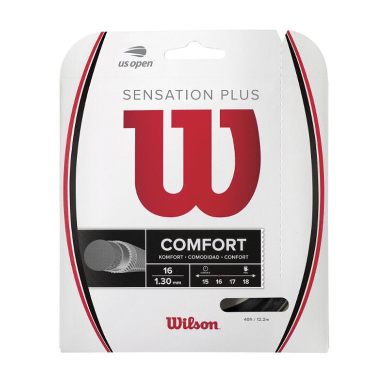 Wilson Sensation Plus Tennis String 16 Gauge Black image number 0