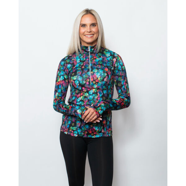 Sno Skins Micro Fiber Prints Zip Neck Womens