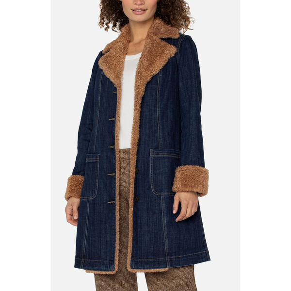 Liverpool Sherpa Trimmed Notch Collar Jacket Womens