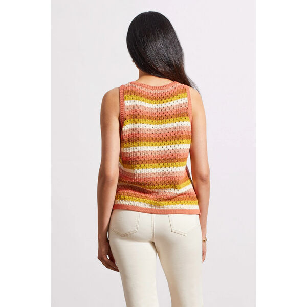 Tribal Cotton Racer Back Sleeveless Sweater Womens