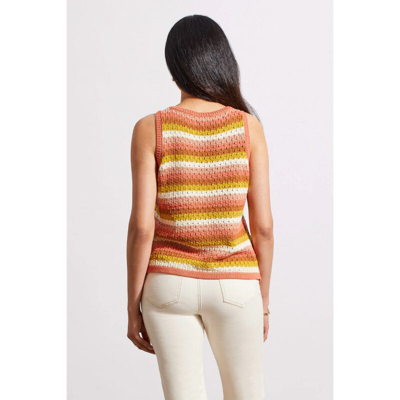 Tribal Cotton Racer Back Sleeveless Sweater Womens image number 1