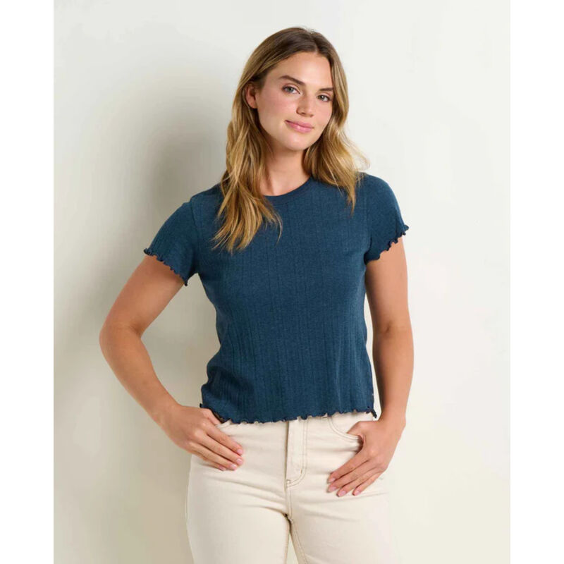 Toad&Co Foothill Pointelle Baby Tee Womens image number 0