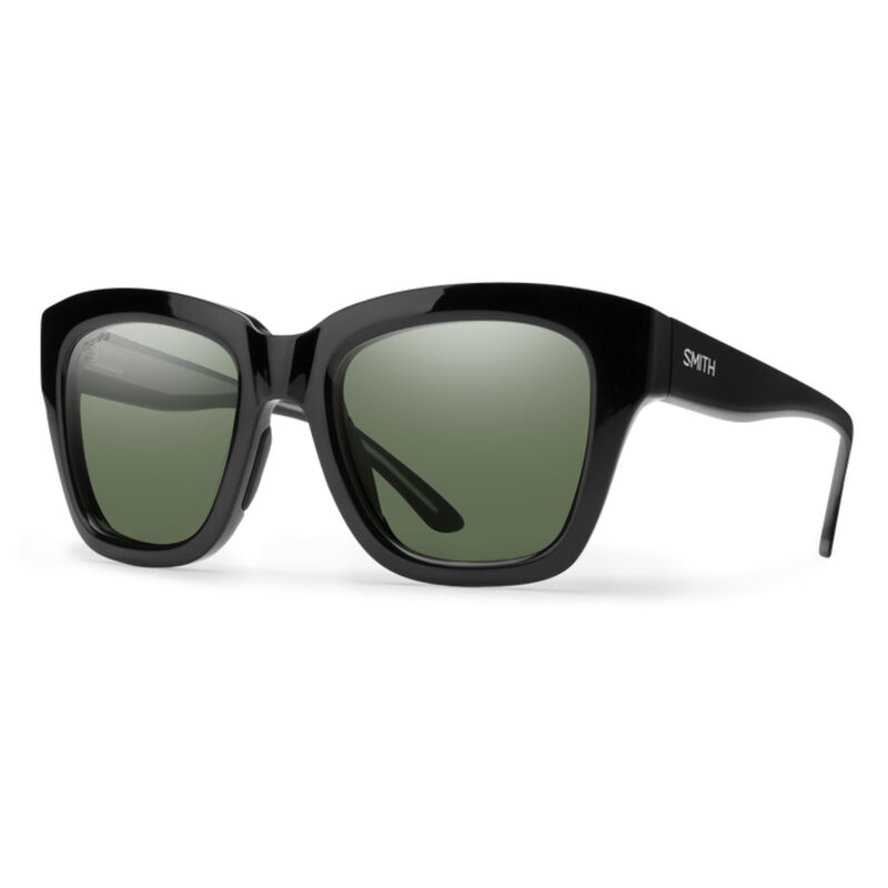 Smith Sway Matte Black + ChromaPop Polarized Gray Green Lens Sunglasses image number 0
