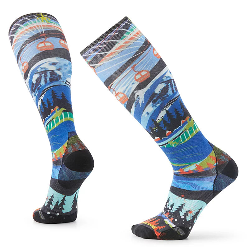Smartwool Ski Zero Cushion Skication Print Over The Calf Socks Mens image number 0