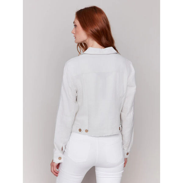 Charlie B Linen Blend Jacket Womens