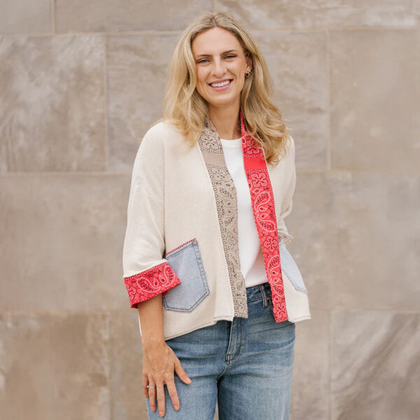 Shannon Passero Bandana Cardigan Womens