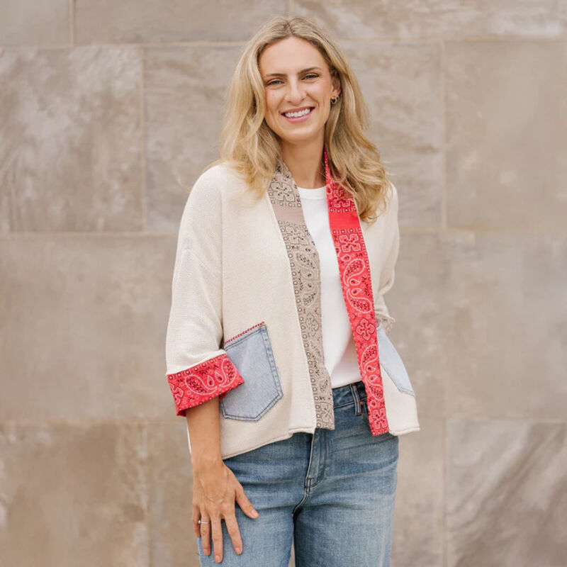 Shannon Passero Bandana Cardigan Womens image number 1