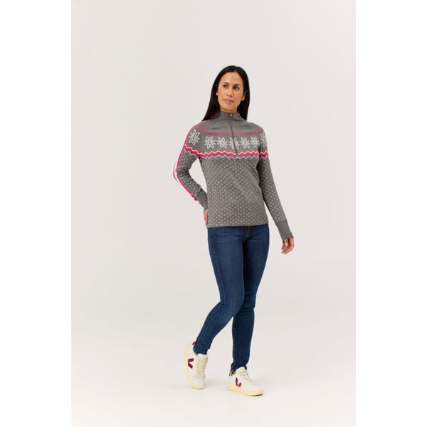 Krimson Klover Snowhut Zip Neck Sweater Womens