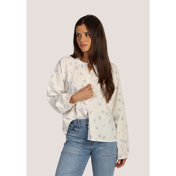 Dylan Faded Floral Blouse Womens