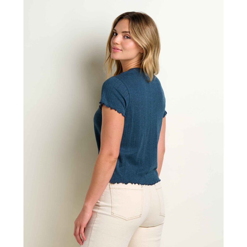 Toad&Co Foothill Pointelle Baby Tee Womens image number 1