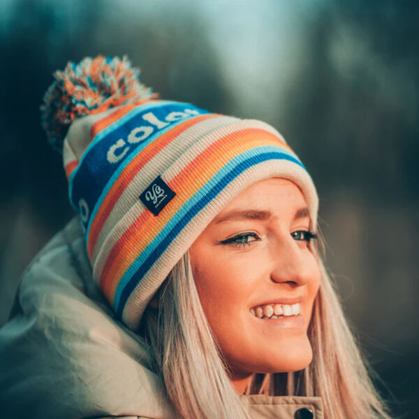 YoColorado Niji Mountain Pom Beanie