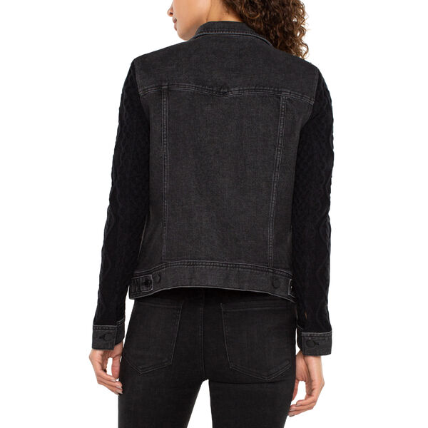 Liverpool Denim Jacket w/ Sweater Sleeves Womens