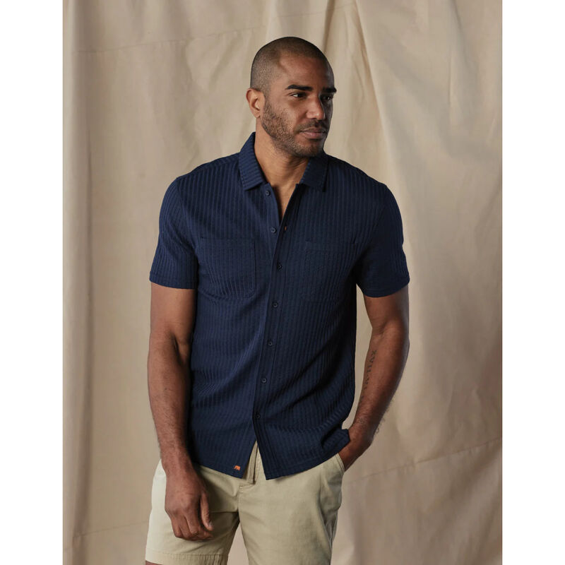 The Normal Brand Knit Getaway Button Up Shirt Mens image number 1