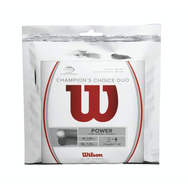 Wilson Champions Choice Duo Hybrid Tennis String Set Natural