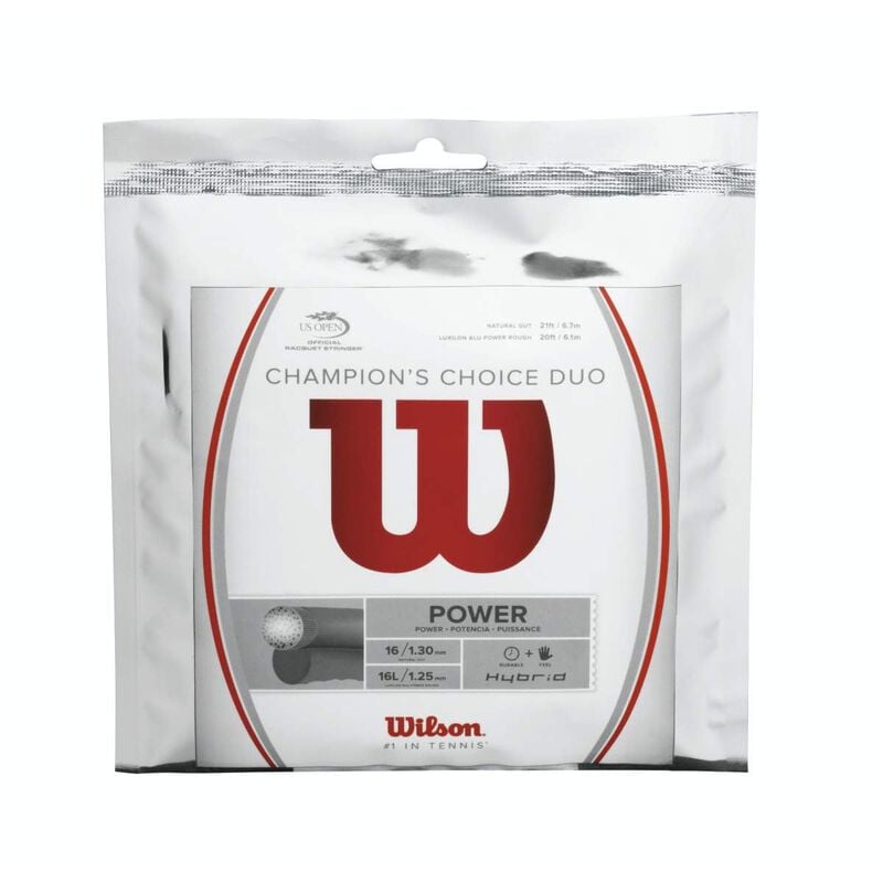 Wilson Champions Choice Duo Hybrid Tennis String Set Natural image number 0