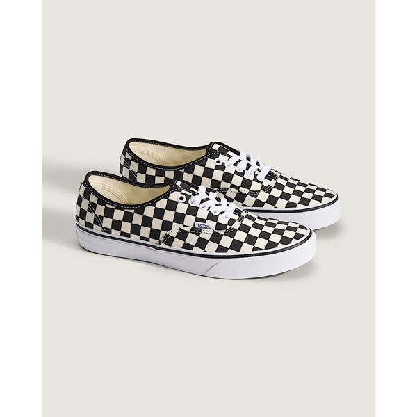 Vans Authentic Checkerboard Shoes Mens - Black/White