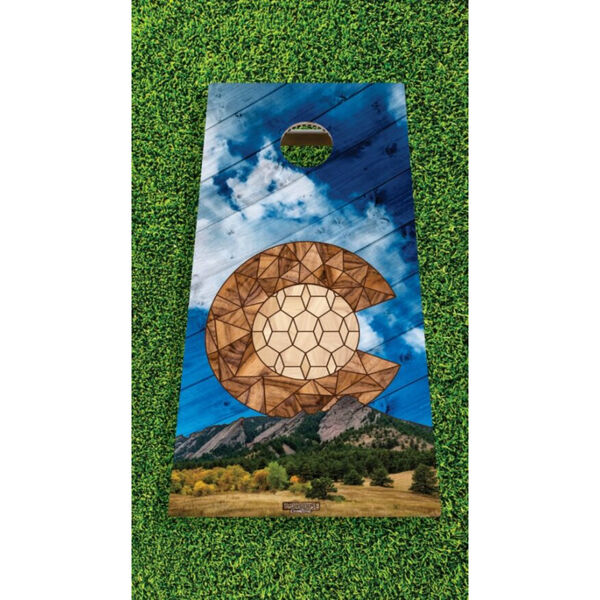 Yardhouse Creations Front Range Mosaic Cornhole Board + Bags