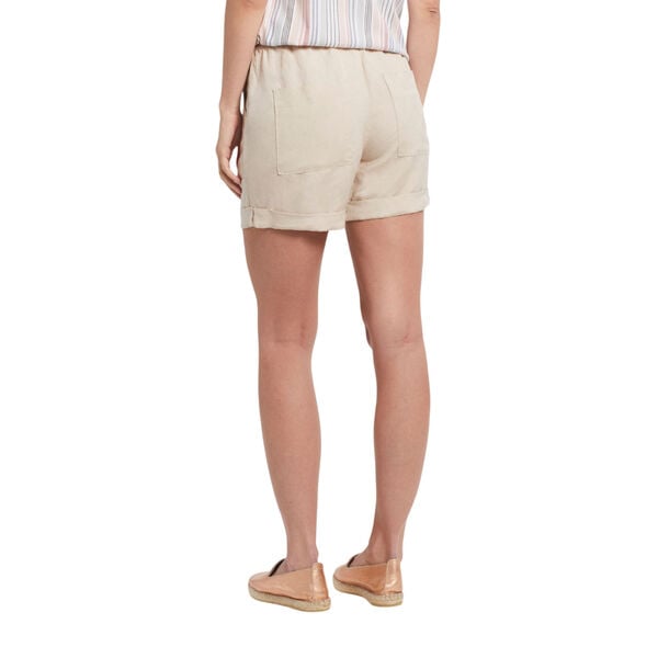 Tribal Pull-On Linen-Blend Shorts Womens