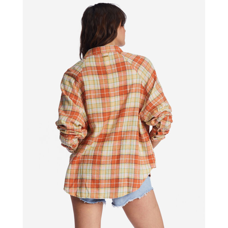 Billabong Best Time Long Sleeve Plaid Shirt Womens image number 1
