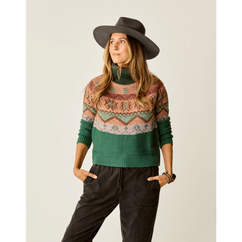Carve Designs Neve Fairisle Turtleneck Womens image number 0