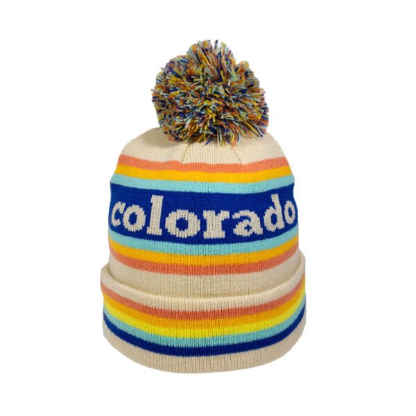 YoColorado Niji Mountain Pom Beanie