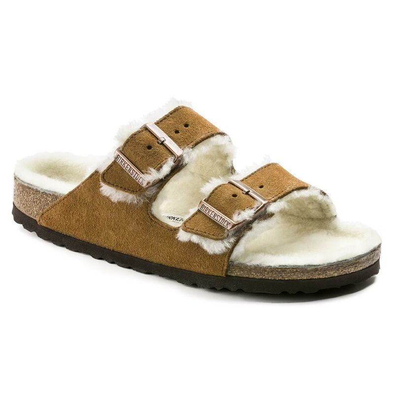 Birkenstock Arizona Shearling Sandals Womens image number 0