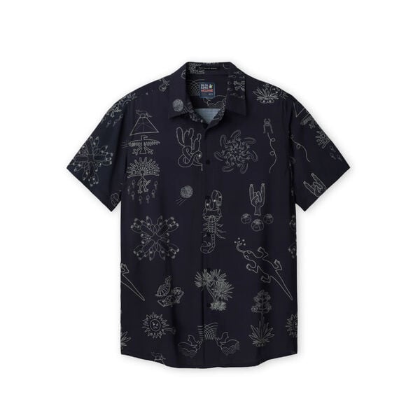 Baja Llama Desert Martians Button Up Shirt Mens
