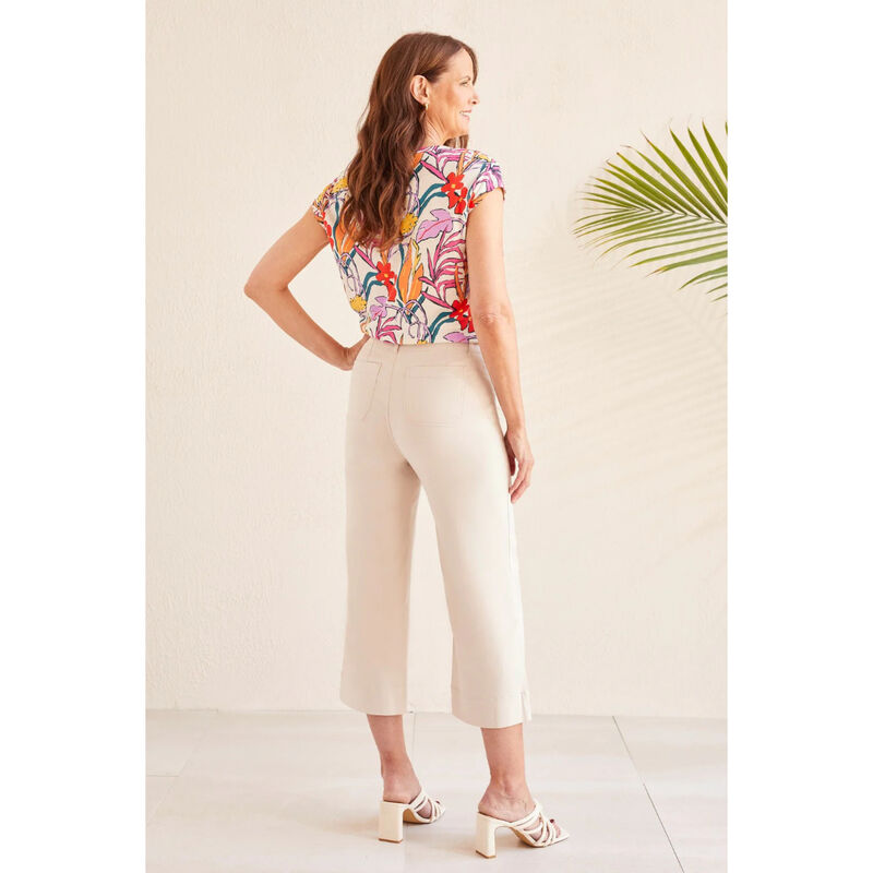 Tribal Flowy High Rise Twill Capri Pant Womens image number 1