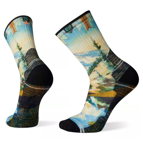 Smartwool Hike Light Cushion Mountain Print Crew Socks