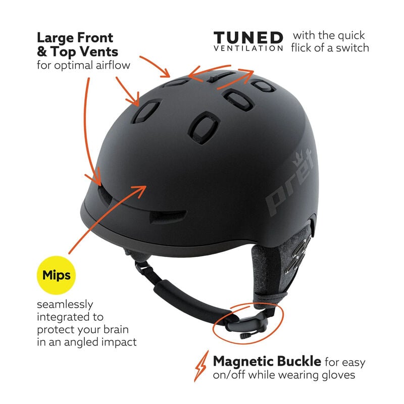 Pret Cynic 2 MIPS Helmet Mens - Stealth Black image number 4