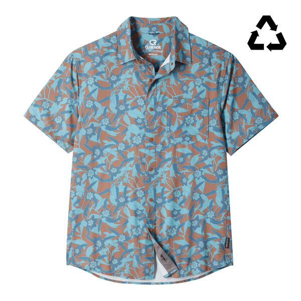 Club Ride Detour Chili Print Button-Up Mens