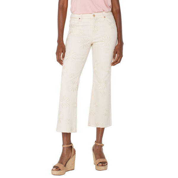 Liverpool Hannah Crop Flare With Fray Hem Womens