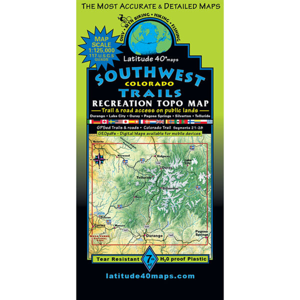 Latitude 40 Southwest Colorado Trail Map