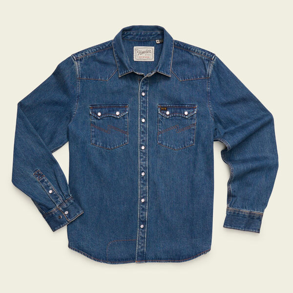 Howler Brothers Dust Up Denim Snapshirt Mens