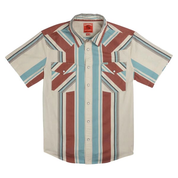 Sendero The Wyatt Pearl Snap Short Sleeve Serape Shirt Mens