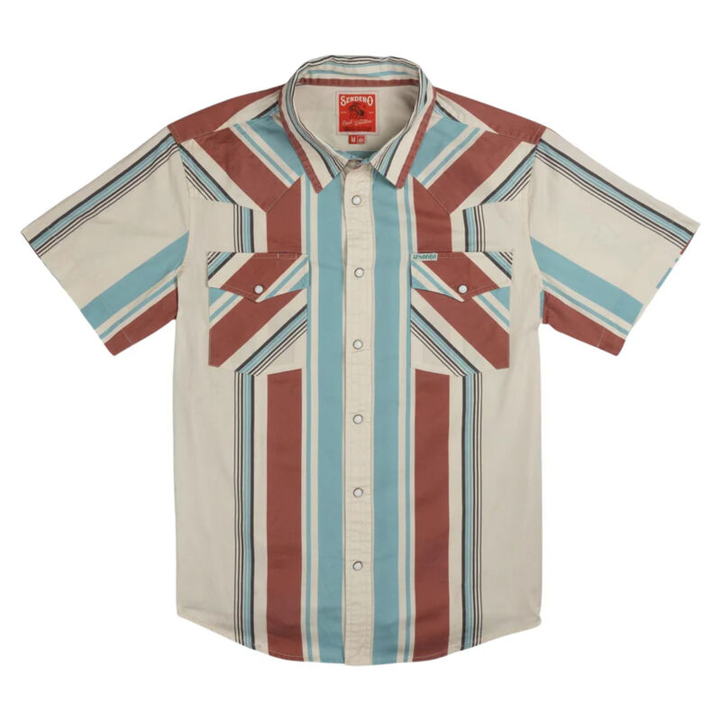 Sendero The Wyatt Pearl Snap Short Sleeve Serape Shirt Mens image number 0