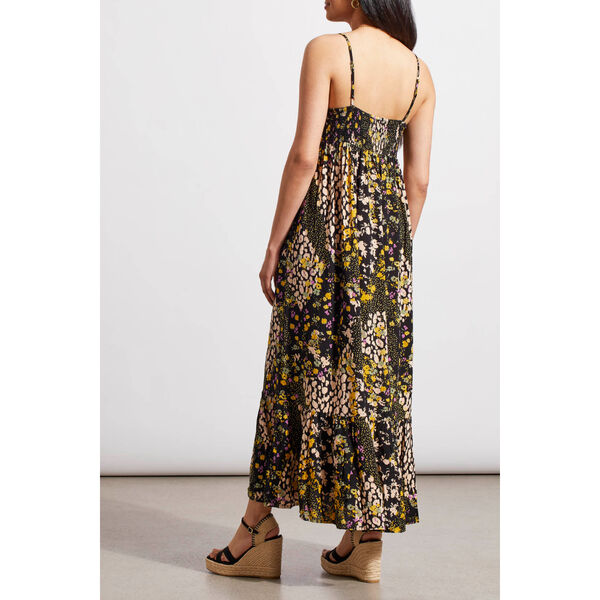 Tribal Ditsy Floral Print Dress Womens