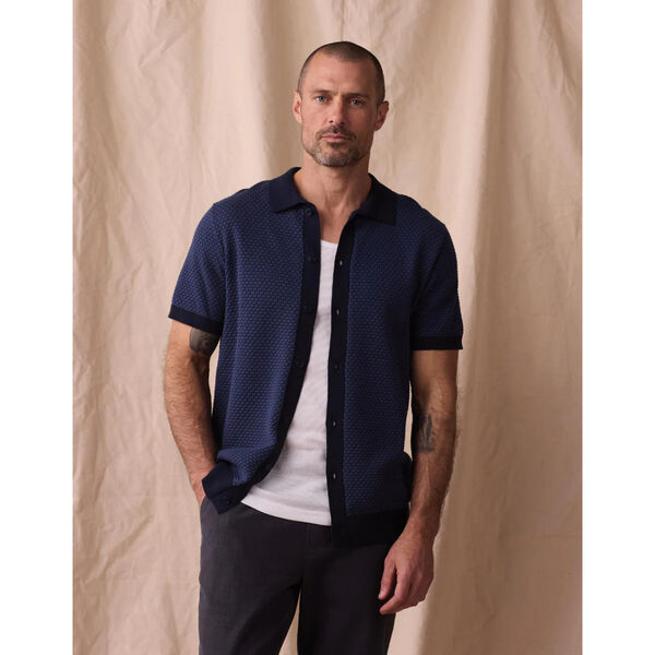 The Normal Brand Robles Knit Jacquard Buttom Up Mens