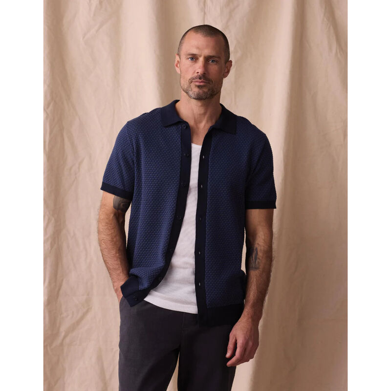The Normal Brand Robles Knit Jacquard Buttom Up Mens image number 1