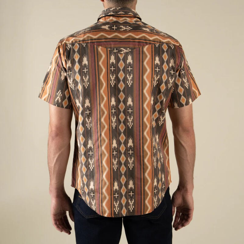 Sendero The Wyatt Pearl Snap Short Sleeve Serape Shirt Mens image number 2