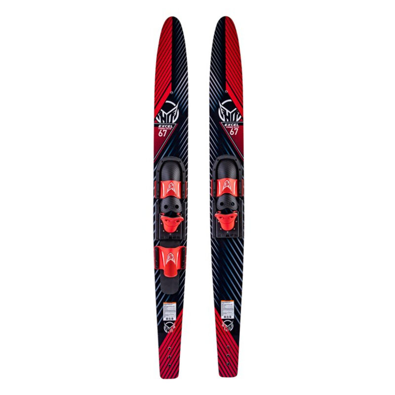 HO Sports Excel Combo Water Skis + Adjustable Horseshoe Bindings image number 1