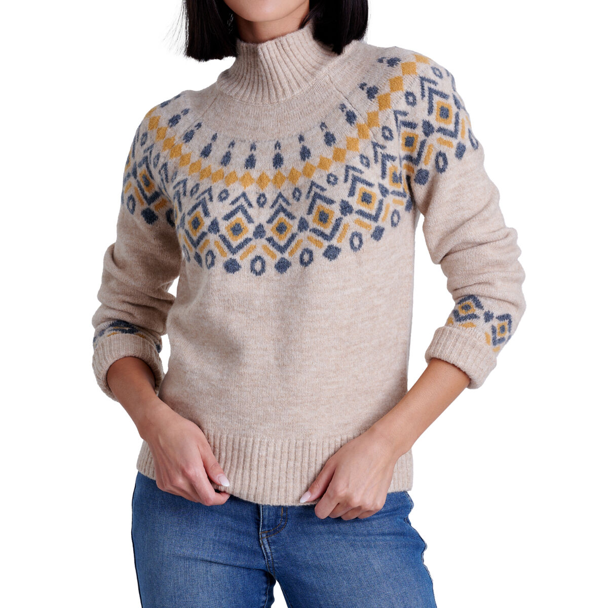 【極美品】HUMAN WOMAN×boussoleコラボアランニット ミドルゲージエアリーニット | human woman（ヒューマンウーマン