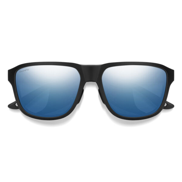 Smith Embark Sunglasses Matte Black + ChromaPop Polarized Blue Mirror Lens