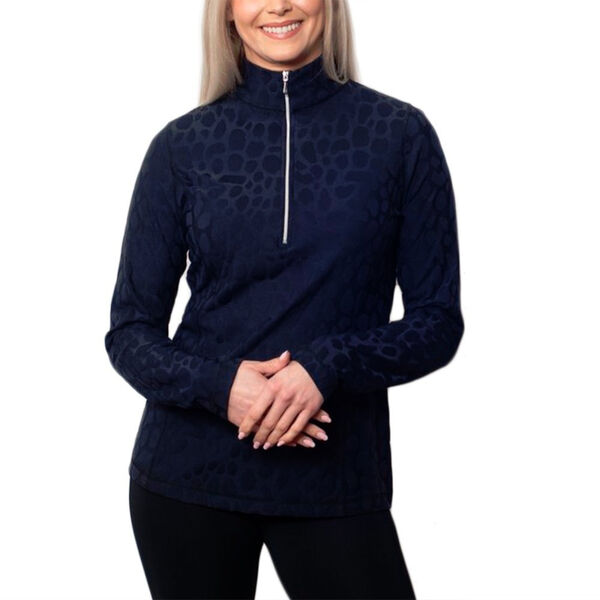 Sno Skins Pebble Sport Jacquard Zip Neck Womens
