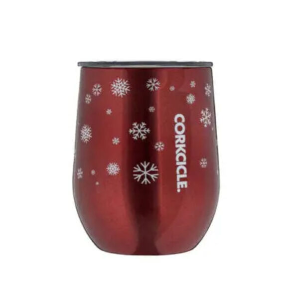 Corkcicle Snowfall Red Stemless Cup 12oz
