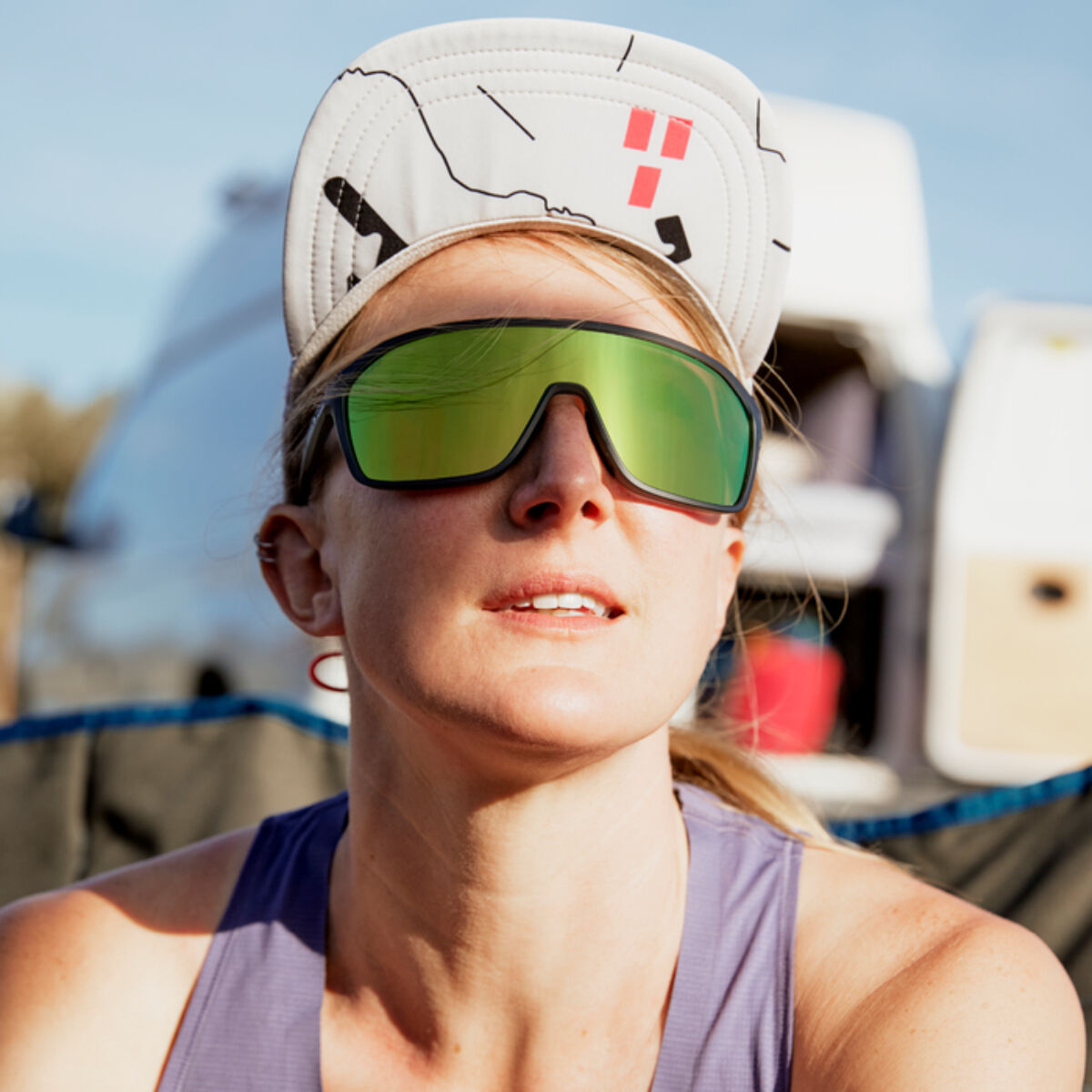 Smith Boomtown Matte Stone Crystal + ChromaPop Green Mirror Lens