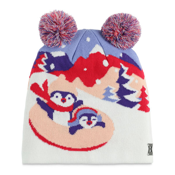 Spyder Penguin Double Pom Beanier Toddler Girls